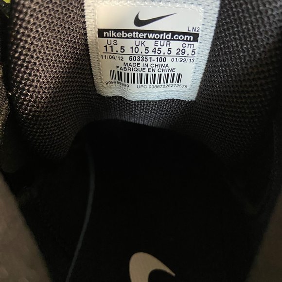 Nike Zoom Code Elite Destroyer Football Cleats Black White 603351-100 Mens 11.5 main image 8